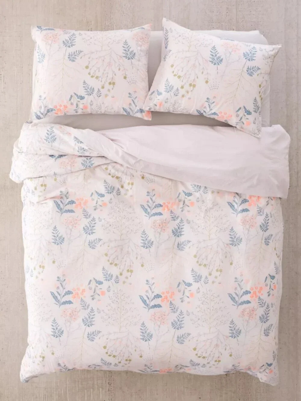 Urban Outfitters Home Lillian Floral Cotton Duvet Cover And Shams